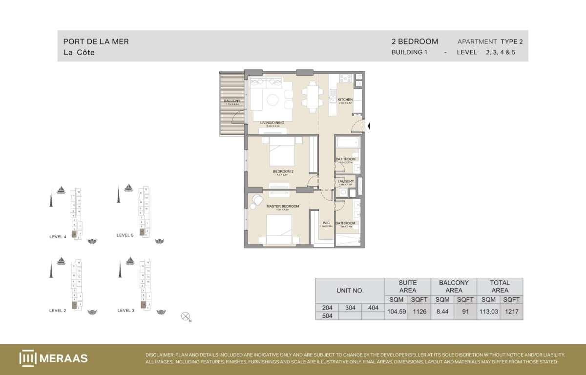Type 2-2BHK-Type 2A | 204,304,404,504